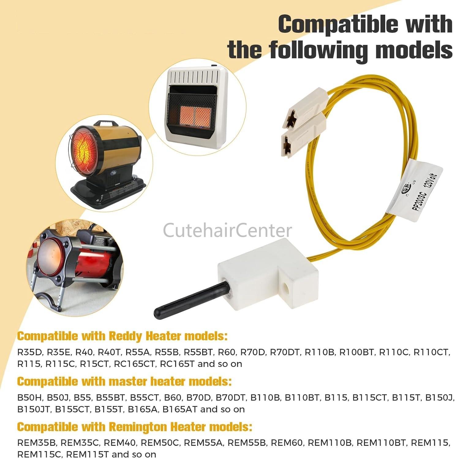 1set PP200 HA1000 Hot Surface Igniter PP200SC 120v Heavy Duty Ingitor for Reddy ProCom Master Desa Sears Dayton Heater Replace