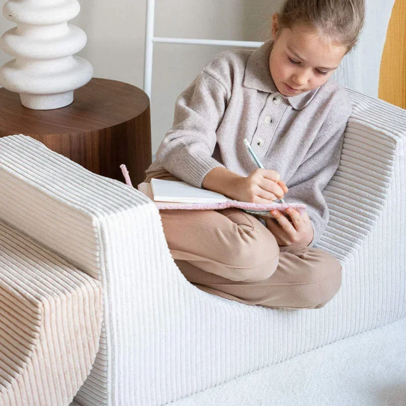 Venda quente cadeira de espuma fofinho para crianças, meninos e meninas com combinação modular em forma de arco-íris de almofadas de espuma infantis