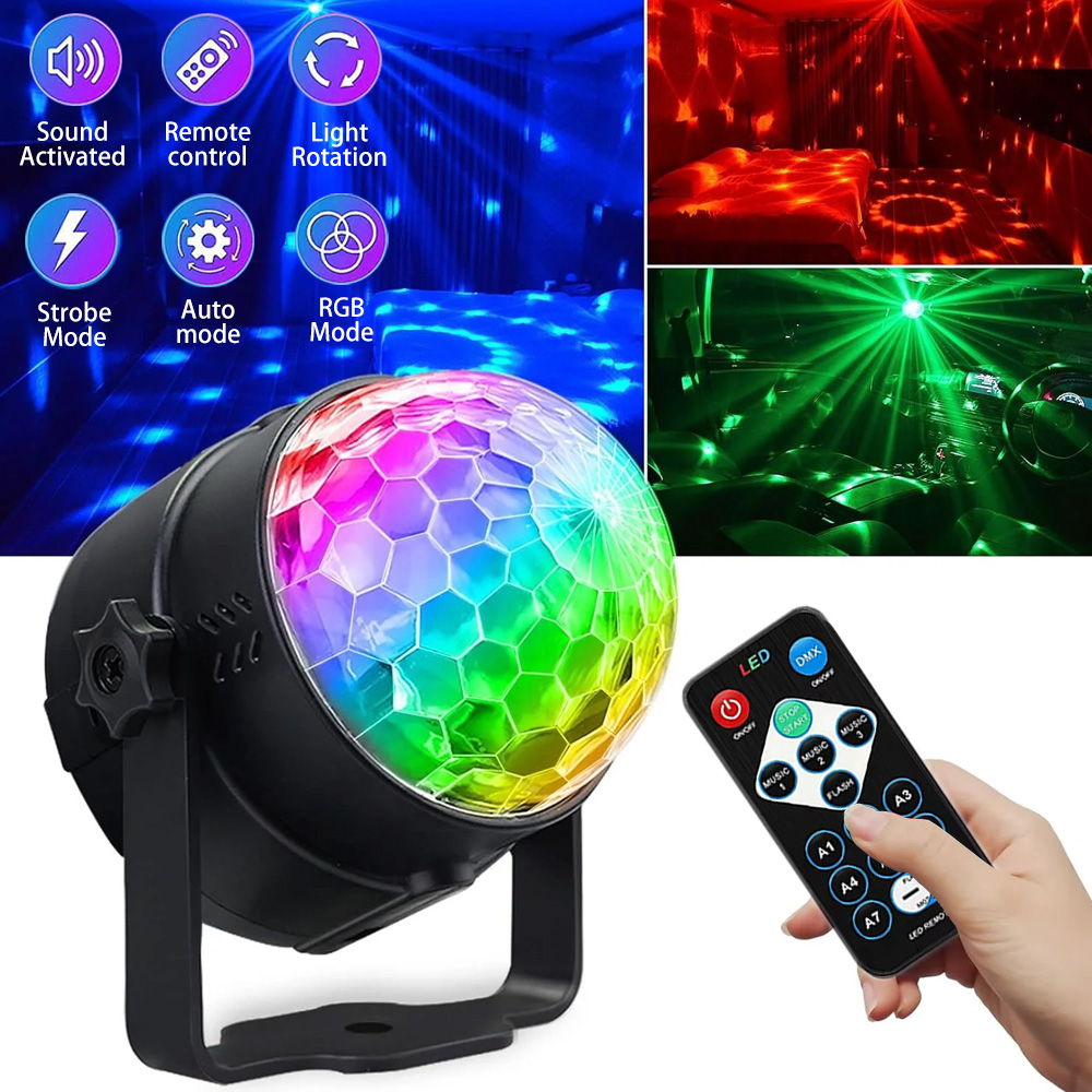 Disco Ball Licht Halloween Party Dekorationen Lichter USB LED Mini DJ Bühne Licht Bunte RGB Strobe Lampe für Dance Karaoke Club