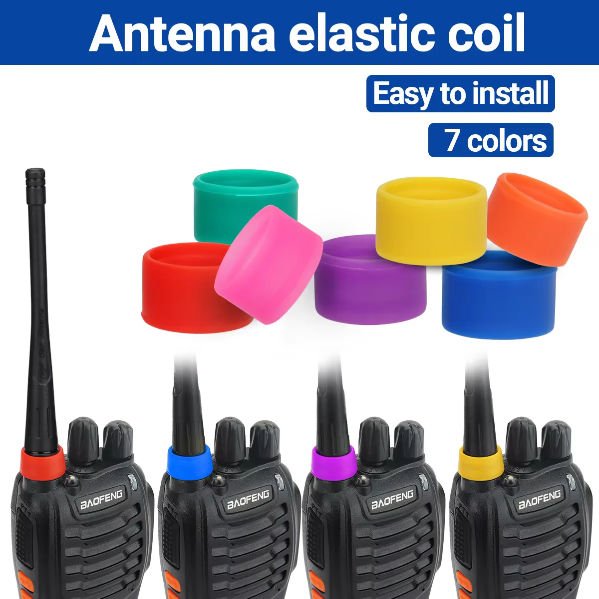 Antenne spezifische leichte spannungs spule kompatibel mit baofeng BF-888s UV-5R f22 BF-T20 UV-5RH UV-21PRO AR-152 mit 7 farben