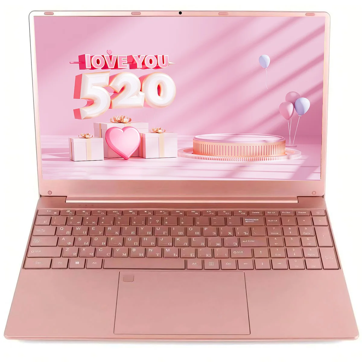 Розовый 15,6-дюймовый ноутбук с питанием от Windows 11, Intel Celeron N5095, 16 ГБ ОЗУ, 1 ТБ SSD, 2,4 ГБ + 5 ГБ, двухдиапазонный Wi-Fi, сверхузкая рамка