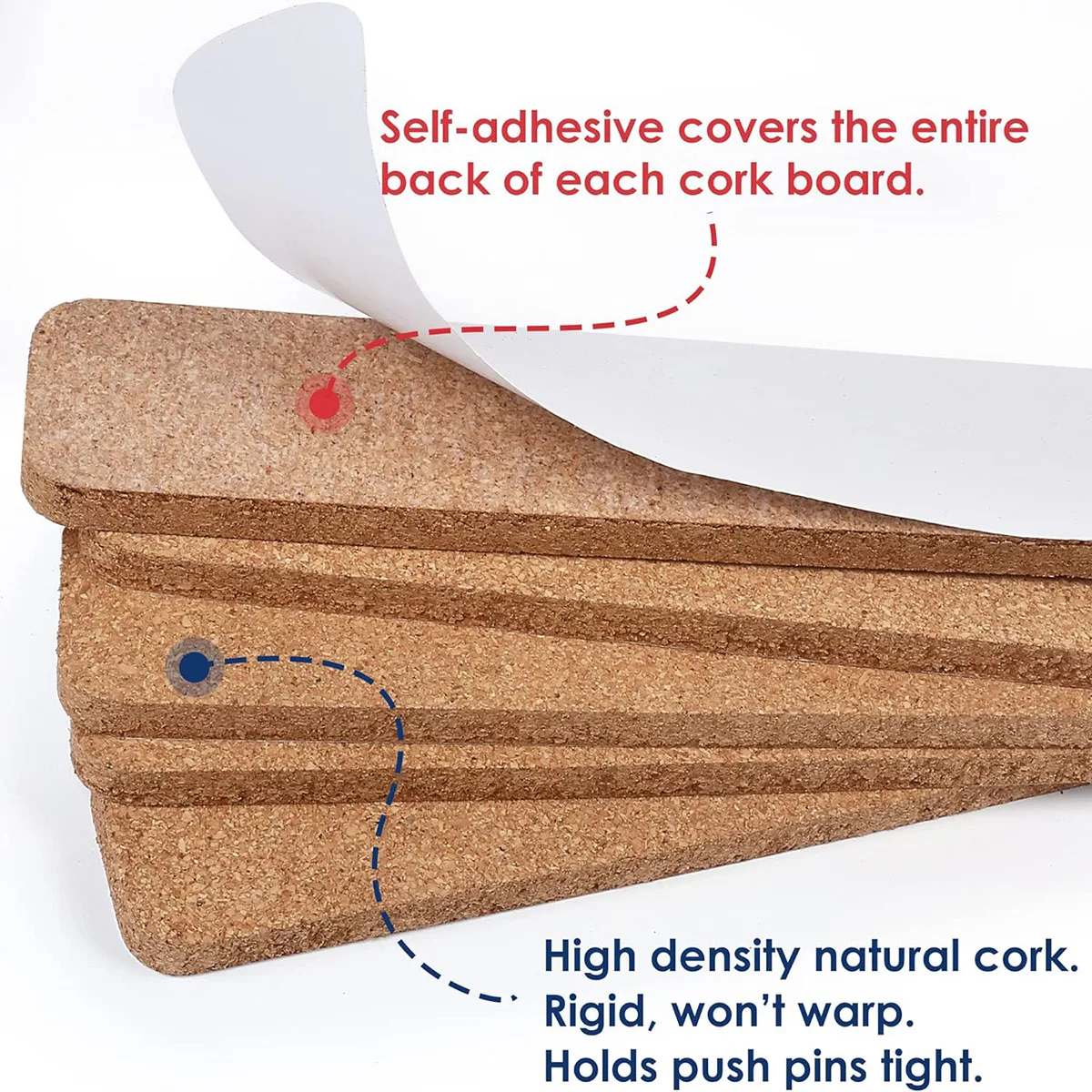 3PCS Removable Cork Board for Walls Small Cork Board  Blackboard Message Board RMB02