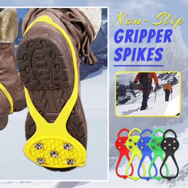 Universal NonSlip Gripper Spikes 1 Paar 5 Zähne Steigeisen Eis Greifer Spike Griffe Stollen Für Schnee Studs Schuhe Klettern wandern Abdeckung