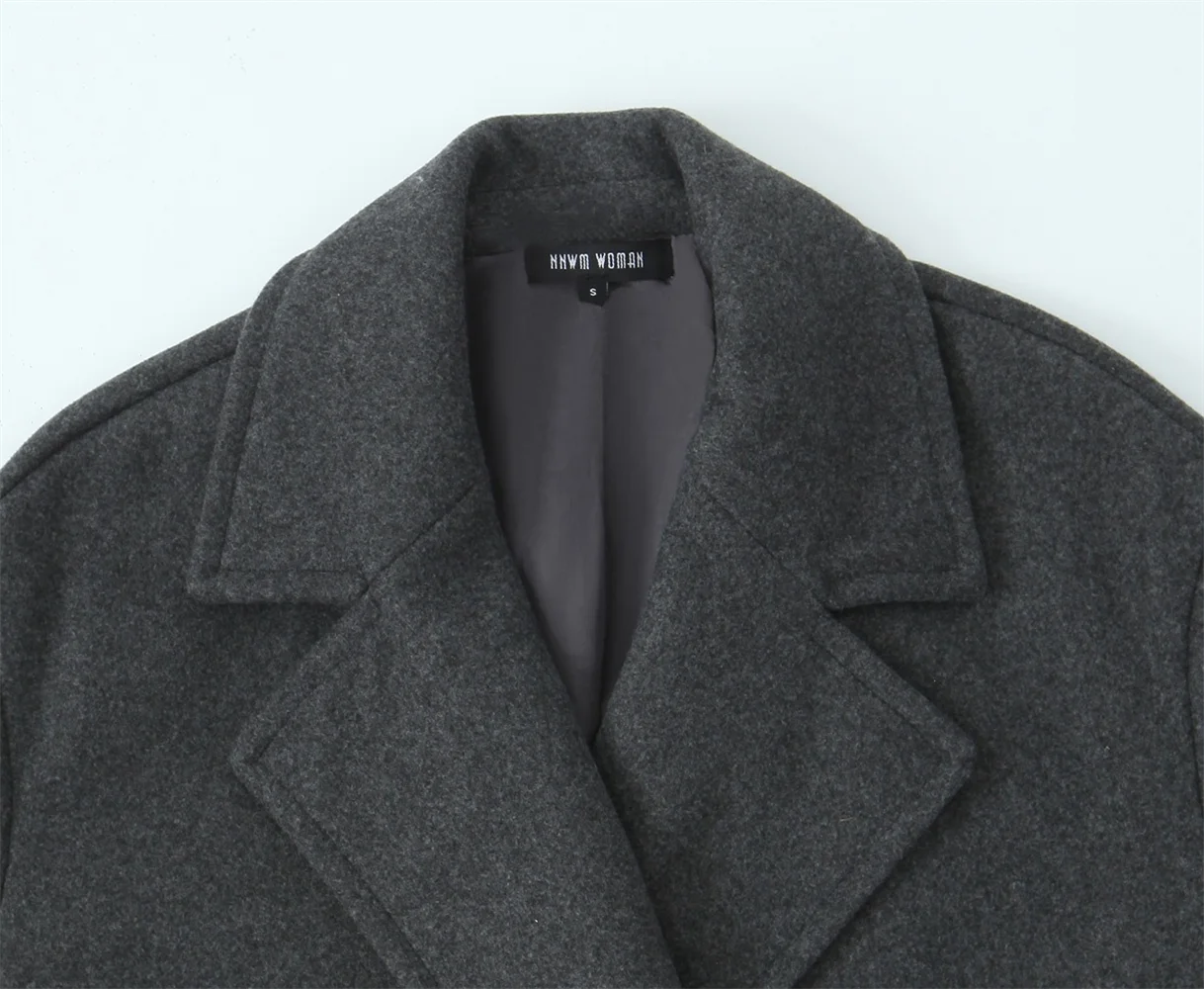 2025 Herbst/Winter neues Produkt: Damen tragen High-End-Freizeit-Langarm mantel mit weichem, lockerem Kragen