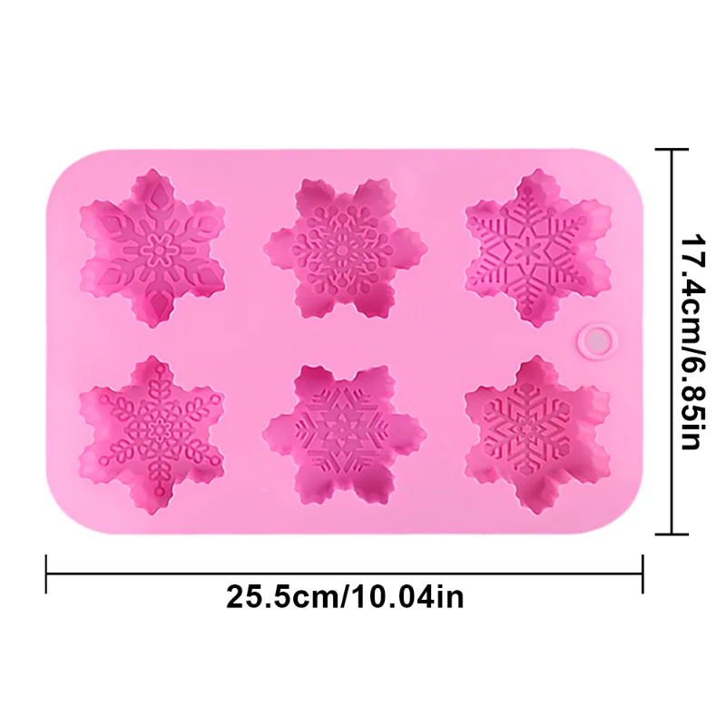 3D Christmas Snowflake ซิลิโคนเทียนแม่พิมพ์ DIY Handmade สบู่ช็อกโกแลตเค้กตกแต่งเบเกอรี่แม่พิมพ์ Christmas Party ของขวัญ