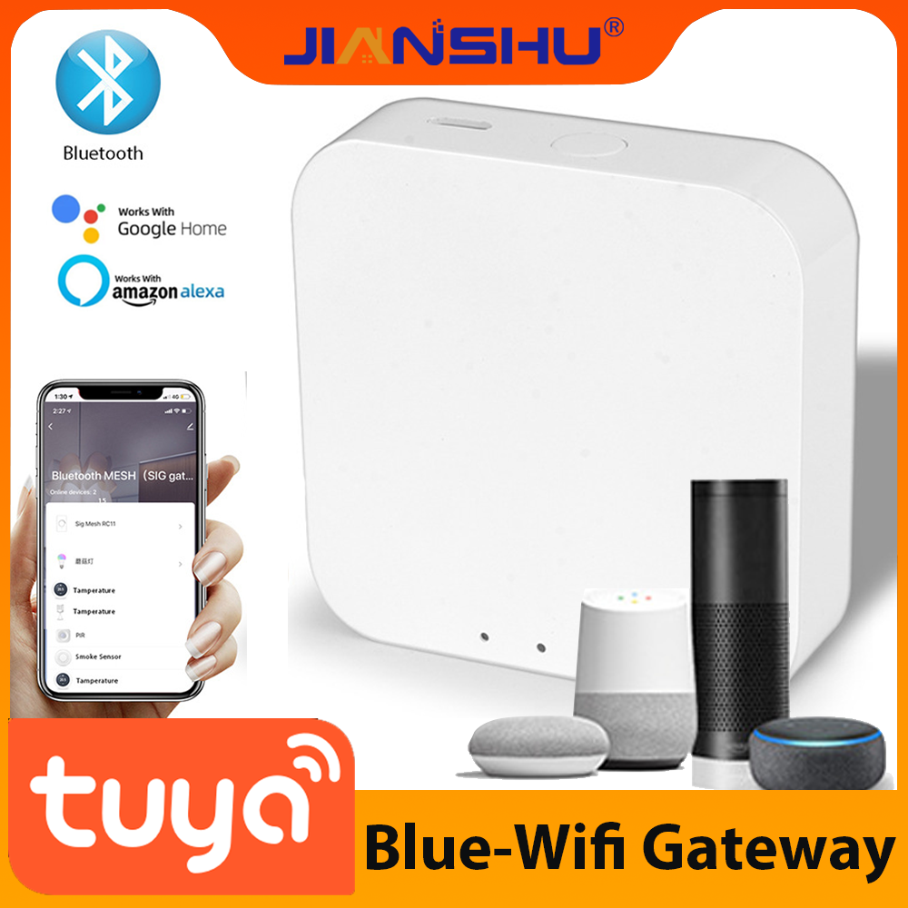Jianshu Bluetooth, Zigbee Gatway, поддержка устройства Tuya Smart Life, Интеллектуальный мост, умный дом, голосовое управление через Alexa Google