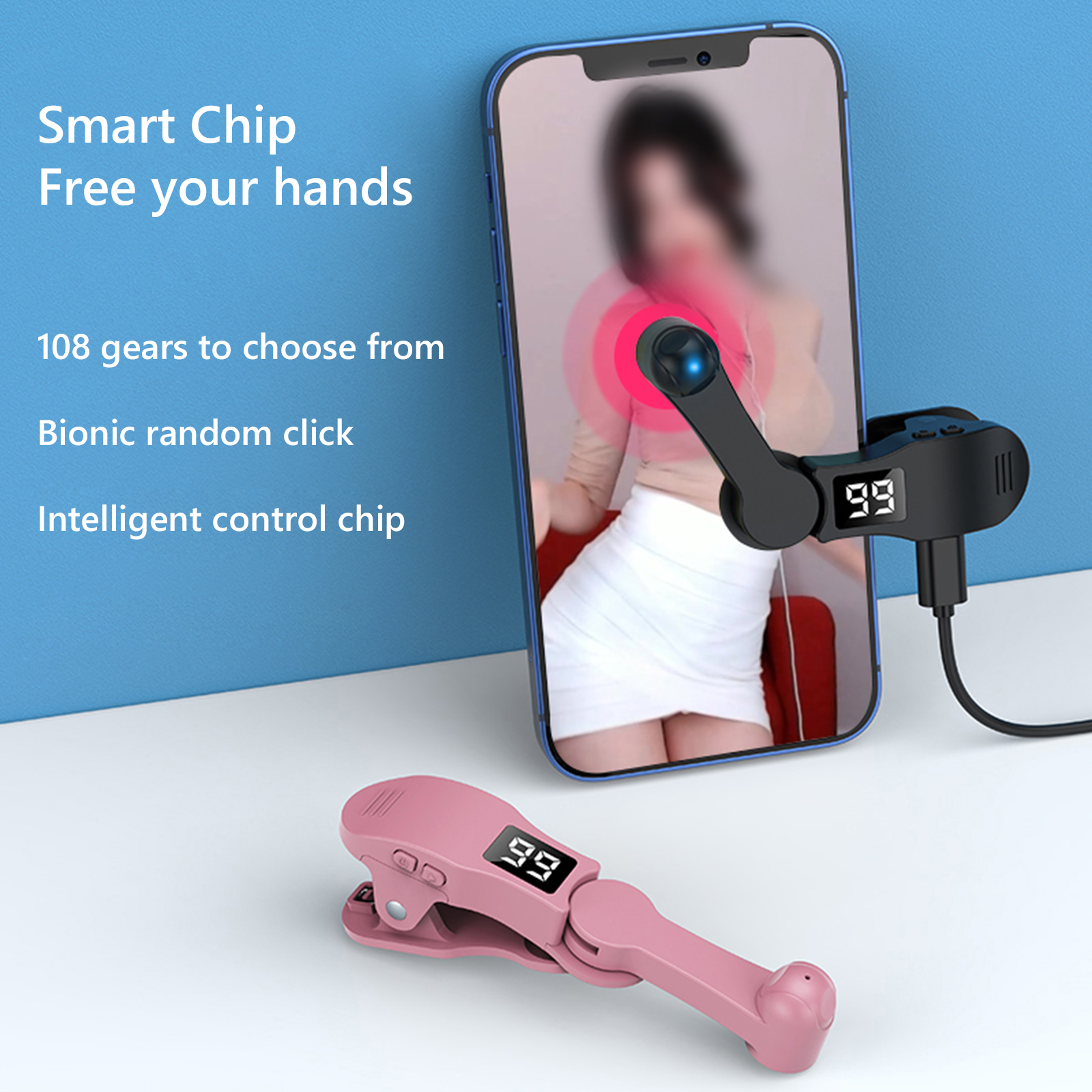 Automatischer Bildschirmklicker für Smartphones, Apps, Video, Live-Streaming, Gadget, USB-Simulator, Smartphone-Spielbildschirm, Touch-Stative, Tapper