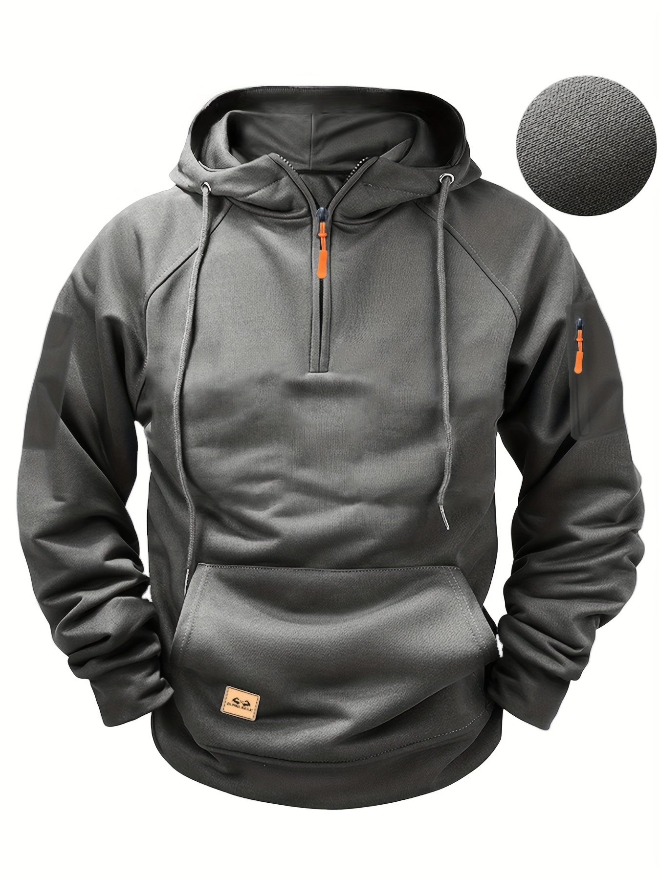 Nueva sudadera con capucha y hombros caídos de lana con cremallera y múltiples bolsillos, Jersey holgado de talla grande para hombre y mujer, sudadera de moda