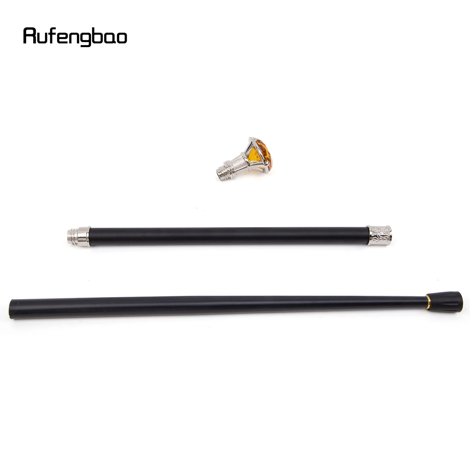 オレンジダイヤモンドタイプの杖,装飾的な杖,エレガントなコスプレ杖,クロージャーノブ,白いファッション,93cm