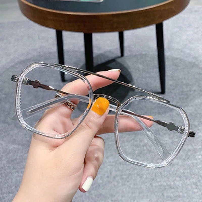 1 Chiếc Đèn Chặn Thời Trang Cao Cấp Kính Nam Quang Mắt Kính Trong Đen Vuông Khung Kính Mắt Chống bức Xạ