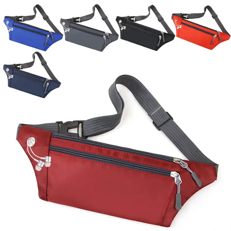 Outdoor-Sport, Laufen, Hüfttasche, Herren- und Damen-Fitnesstasche, einfarbig, Reißverschluss, wasserdichte Handytasche, Sportzubehör