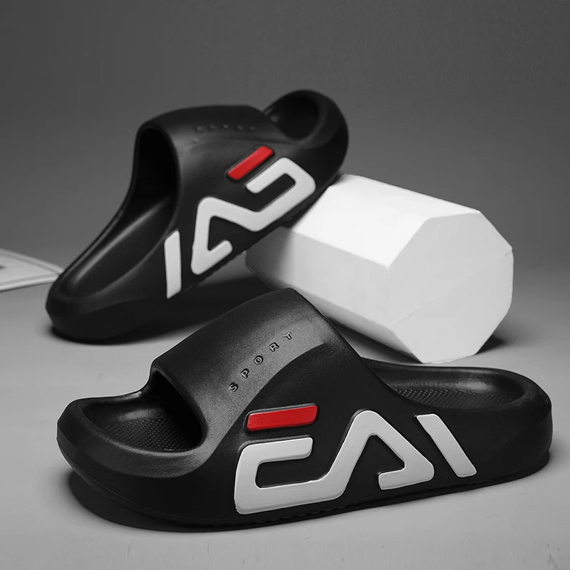 หนาพิเศษผู้ชาย Soft Air Cushion รองเท้าแตะลําลองรองเท้าแตะ EVA แฟชั่น Flip Flops กลางแจ้งฤดูร้อนรองเท้าชายหาดชายทะเล