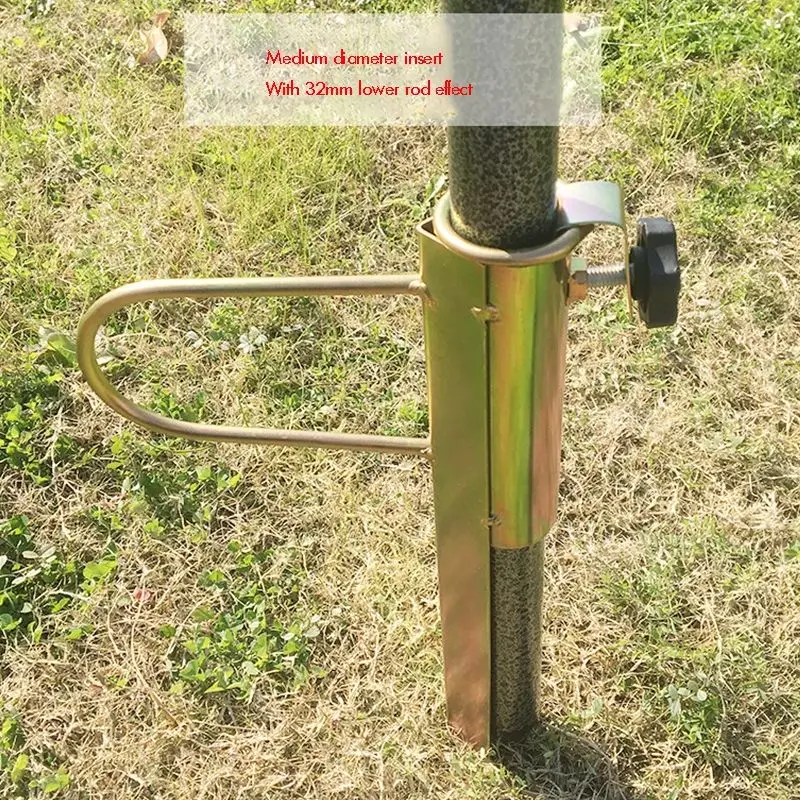Supporto per ombrellone da spiaggia, supporto per ombrellone da spiaggia in metallo resistente, erba di sabbia, taglia unica per 25-32mm per bandiera, ombrellone