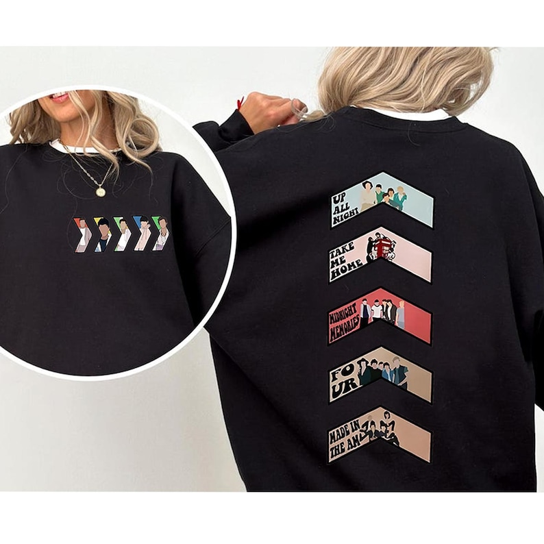 1D All Album Sudadera con capucha de cuello redondo One Direc.tion Camisas unisex Liam Payne Fans Firma de miembro Ropa de invierno Ropa de mujer Kpop