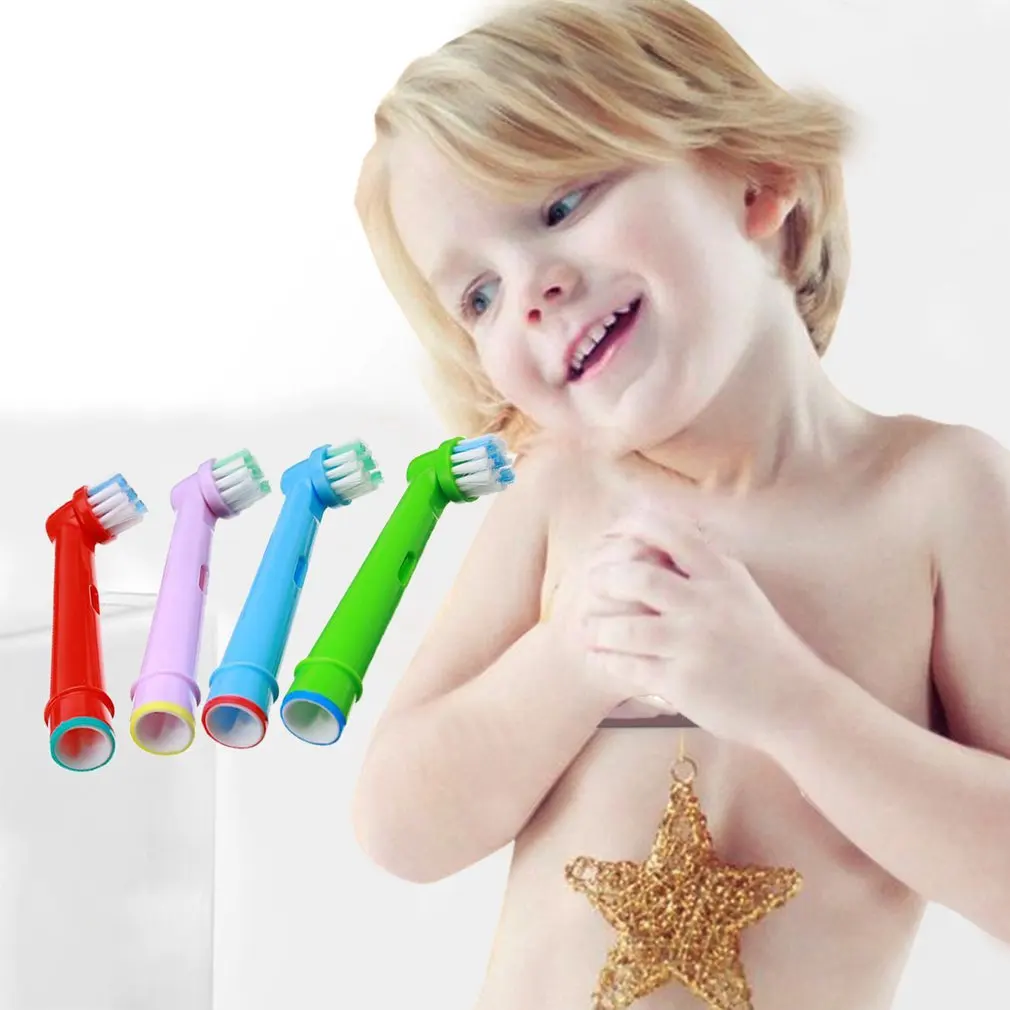 4 Trẻ Em Điện Trẻ Em Đầu Bàn Chải Đánh Răng Cho Răng Miệng B EB-10A Bàn Chải Đánh Răng Thay Thế Đầu Bàn Chải Vệ Sinh Răng Miệng Sạch Đầu Bàn Chải