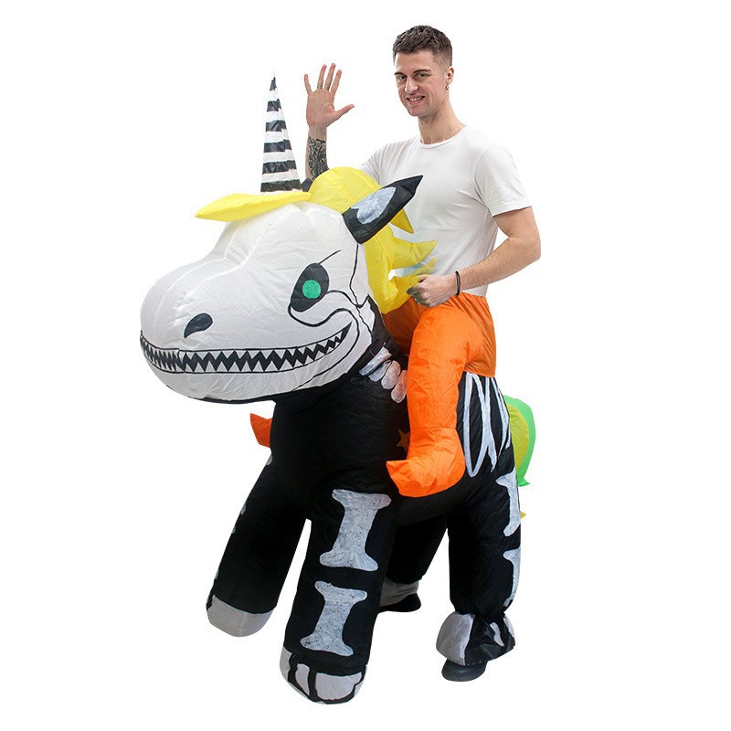 Cosplay Funny Snail Spider Octopus Inflatable Costume Riding Skeleton Ghost Inflatable Costume Party Halloween Show Props