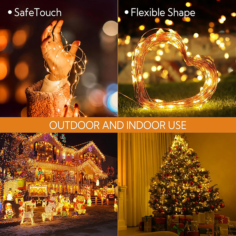 LED-Solar-Außen-Lichterkette, 8 Modi, wasserdicht, Solar-Fee-Girlande, Licht für Baum, Terrasse, Garten, Straße, Hochzeit, Party, Dekoration