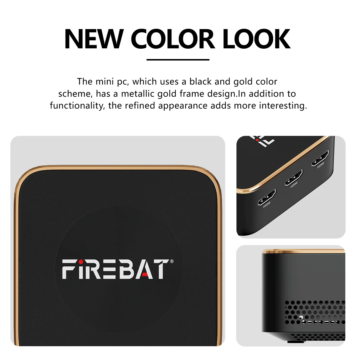 FIREBAT T8 PLUS Мини-ПК Геймер Intel N100 Процессор Windows 11 Мини-ПК Игровой LPDDR5 16 ГБ ОЗУ 512 ГБ SSD WIFI5 BT4.2 Настольный компьютер