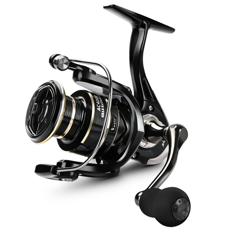 Carretel de fiação max arraste 8kg para pesca ac3000 4000 5000 carretel de metal lidar com gabarito do mar carretel de carpa roda de bobina de pesca