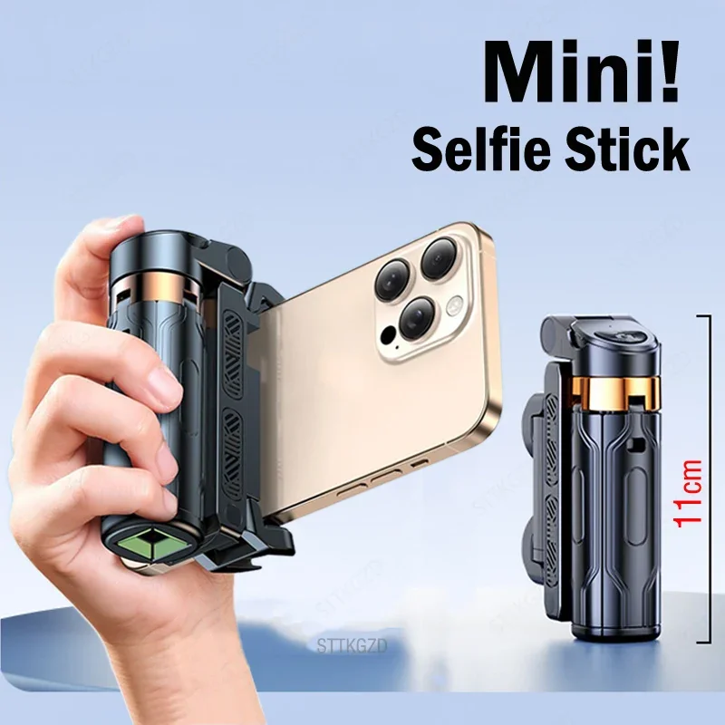 Super Mini palo de Selfie, soporte portátil para teléfono, ayuda para disparar, diseño integrado versátil, control remoto Bluetooth para transmisiones en vivo