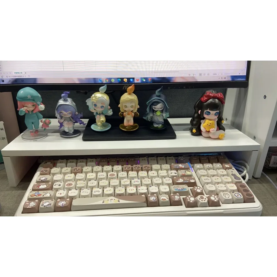 Soporte elevador para monitor: soporte ergonómico para computadora portátil, organizador de escritorio, almacenamiento para teclado
