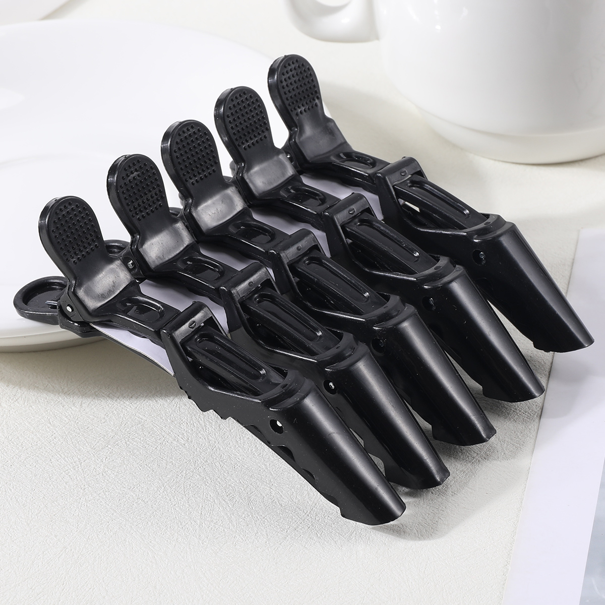 5 pçs/lote jacaré grampo de cabelo grampos de cabeleireiro garra de cabelo de plástico barbeiro profissional para salão de beleza estilo grampos de cabelo acessório