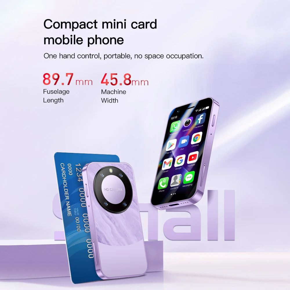 SOYES F8 Pro Max Mini Android8.1 Smartphone 3.0 Inch Display 1GB RAM 16GB ROM Dual SIM Standby Play Store 3G Network Small Phone