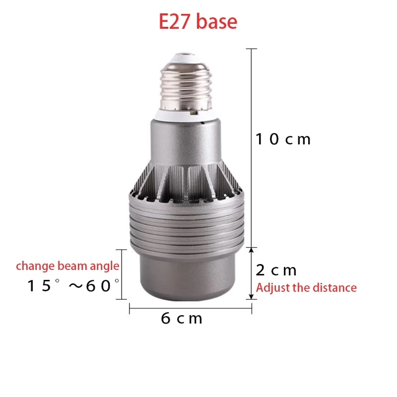 Fokussierender LED-Strahler, 110 V, 220 V, Glühbirne, E27, Schraub-Zoom-Strahler, warmes Licht, neutrales Licht, Raumwandbild, Restaurantbeleuchtung