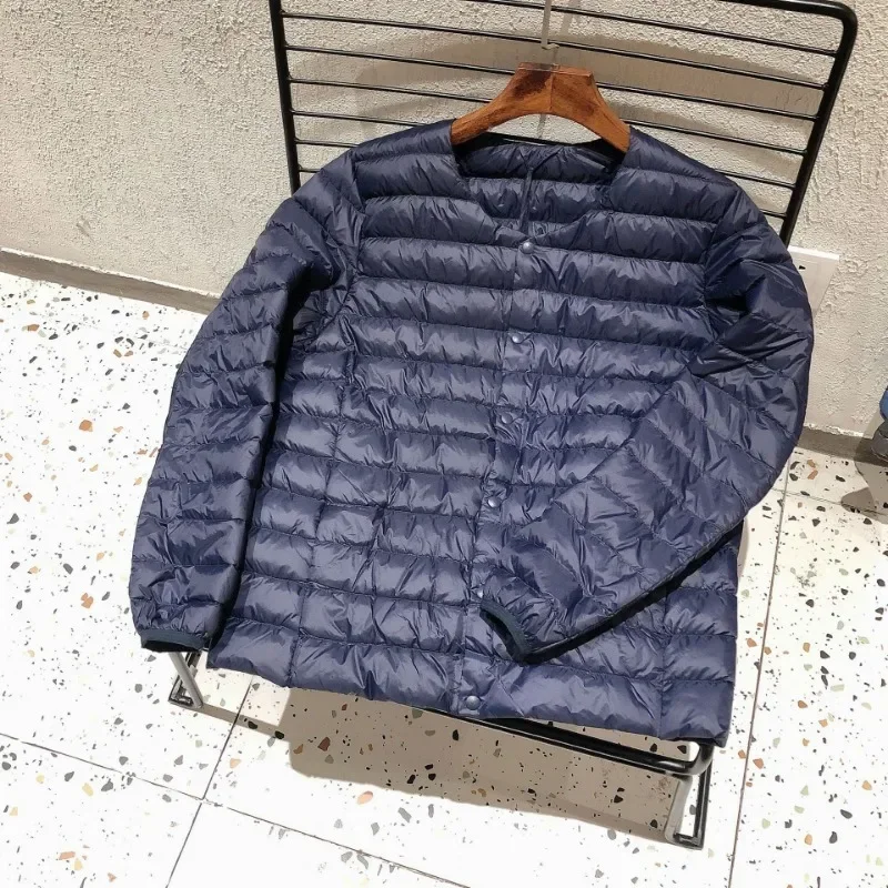 2023 nouveau automne hiver 90% duvet de canard blanc léger emballable col rond Variable col en v hommes manteau doublure chaude doudoune