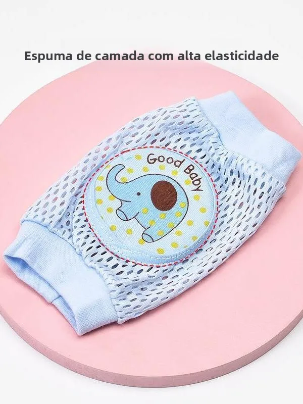 Protetor de Joelho para Bebês Versão Fina de Verão Almofada de Proteção para Crianças que Estão Engatinhando Auxiliar para Ap...
