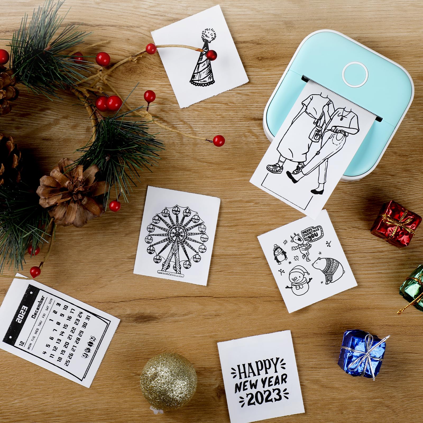 Phomemo T02 Thermal Printer Paper Thermal Sticker BPA Free for Journal Photo Picture Texts Study Notes To Do List 3rolls/box