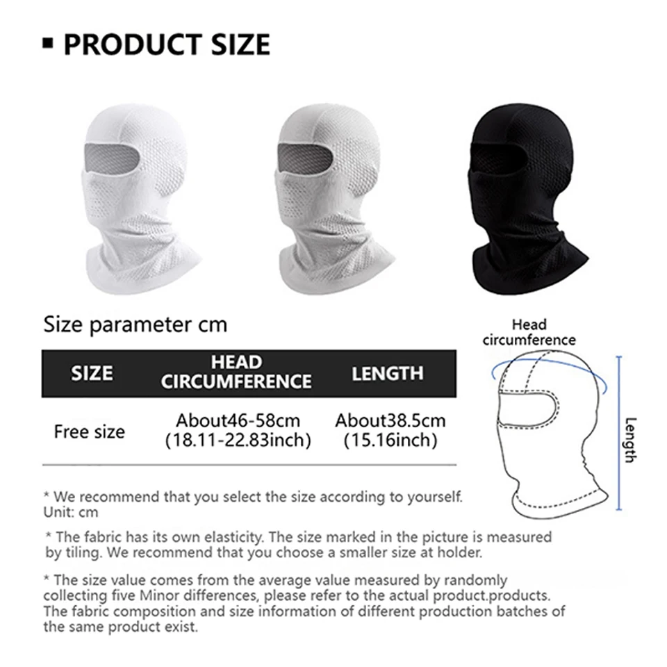 GTUBIKE Kältebeständiger Thermoschal Winter Skimütze Sturmhaube Vollgesichtsmaske Ski Radfahren Jagd Kopf Hals Abdeckung Helm Liner Cap