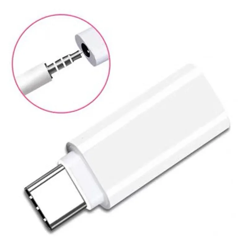 Type-C Adapter Male Type C to Female 3.5mm Adapter For Xiaomi Huawei LeEco TYPE-C3.1 interface Wired Earphone Adapter