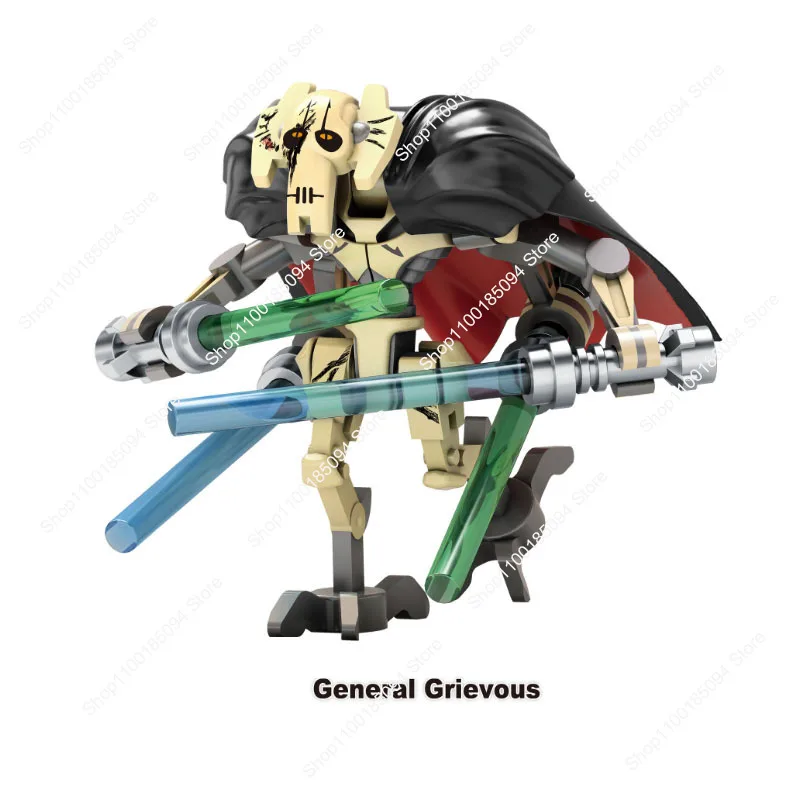 Hot Toys New Star Wars Building Blocks IG-100 MagnaGuard General Grievous Battle Droid Ahsoka Darth Vader Bricks Mini Figure Toy