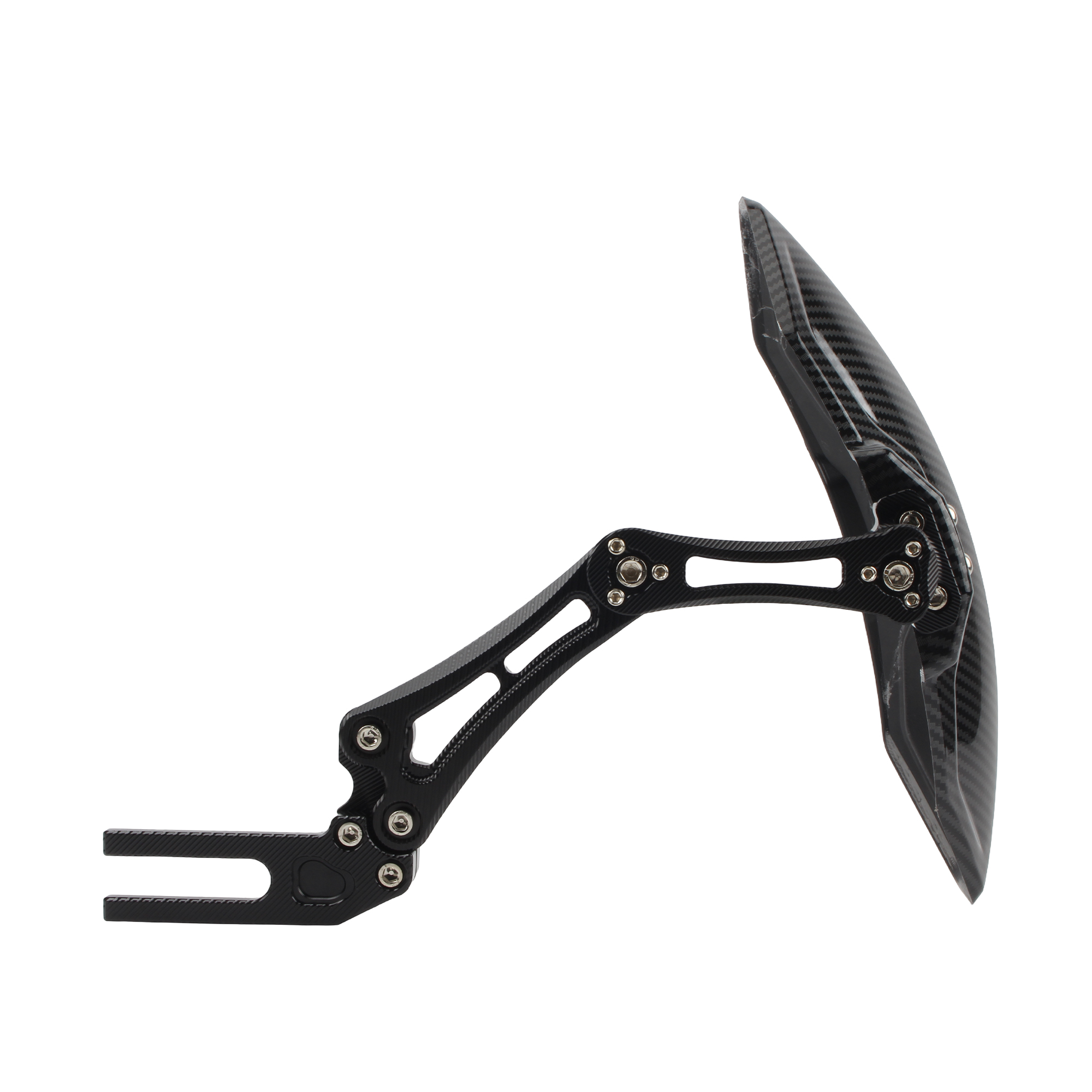 Guardabarros de rueda trasera de aleación de aluminio de fibra de carbono de imitación ajustable para motocicleta, extensor Universal, accesorios para Scooters