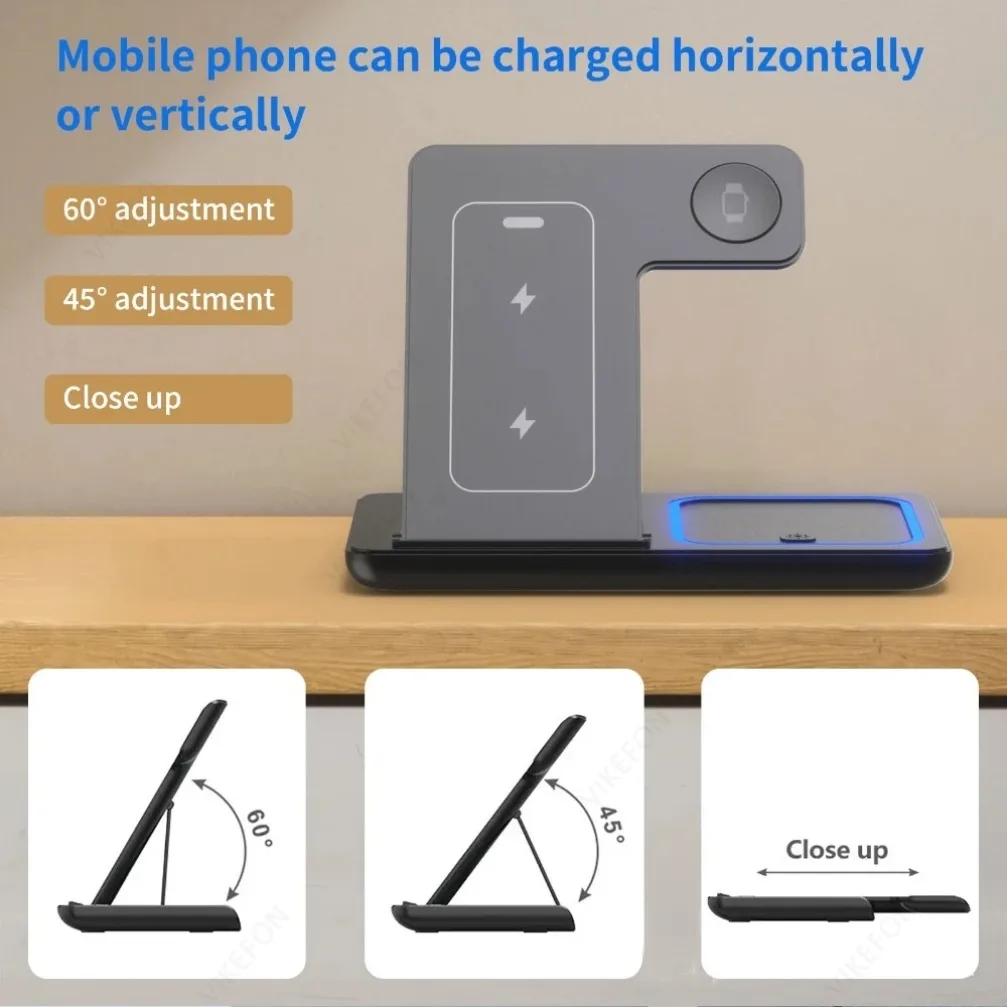 3-in-1 30 W faltbare kabellose Ladestation für iPhone 16 15 14 13 12 Pro Max iWatch Ultra Airpods Pro Schnellladestation Dock