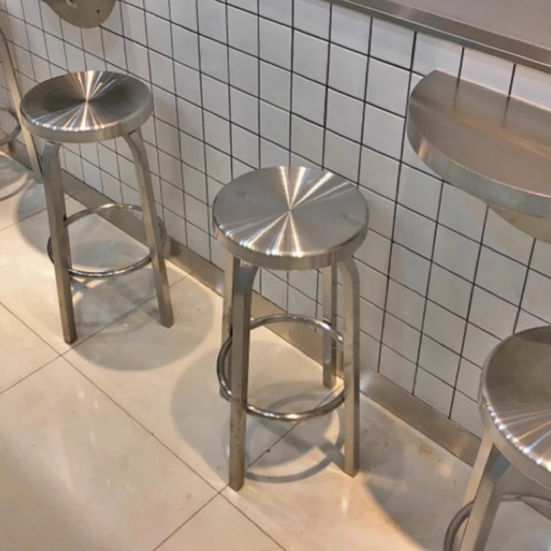 Moderne 304 roestvrijstalen barkruk tegen caféstoel industriële ontbijthoekkruk retro pub hoge kwaliteit krukbar