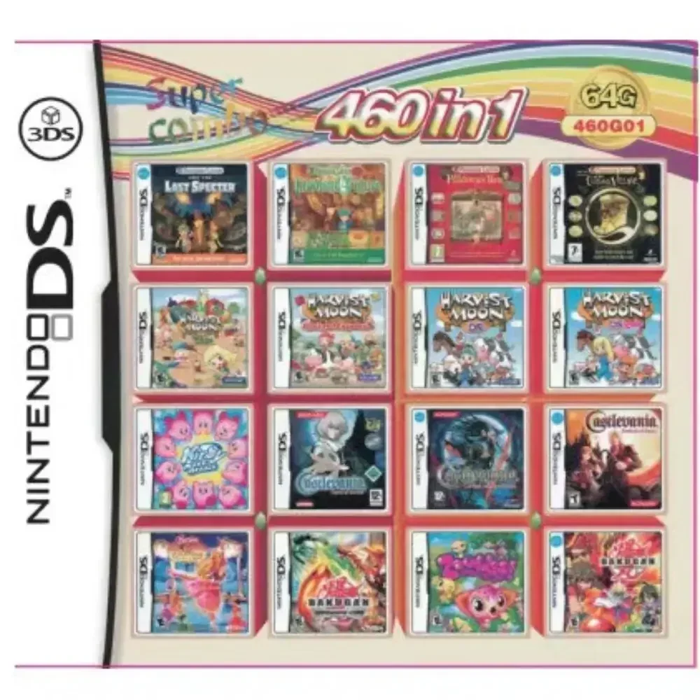 5000 in 1 Zusammenstellung DS NDS 3DS 3DS NDSL Spielkassette Karte Videospiel Handheld Player