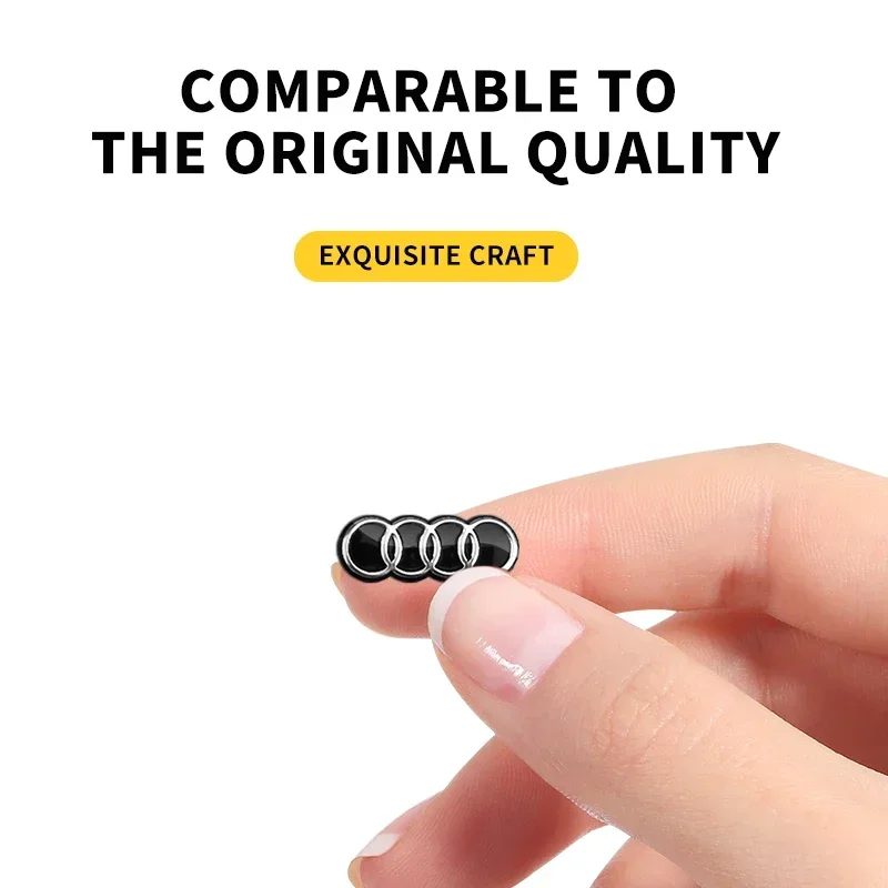 Insignia de coche, pegatina con emblema, logotipo de llave de Control de coche para Audi A1 A3 8L 8V 8P A4 B5 B6 B7 B8 B9 A5 A6 C5 C6 C7 A7 A8 TT Q3 Q5 Q7 Q6 RS
