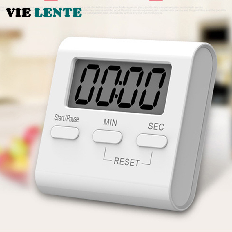 เครื่องตั้งเวลานับถอยหลังดิจิตอล LCD นาฬิกาจับเวลาทำอาหารในครัวดิจิตอลเครื่องจับเวลาในครัวดิจิตอลกลไกอุปกรณ์ในครัวแม่เหล็ก
