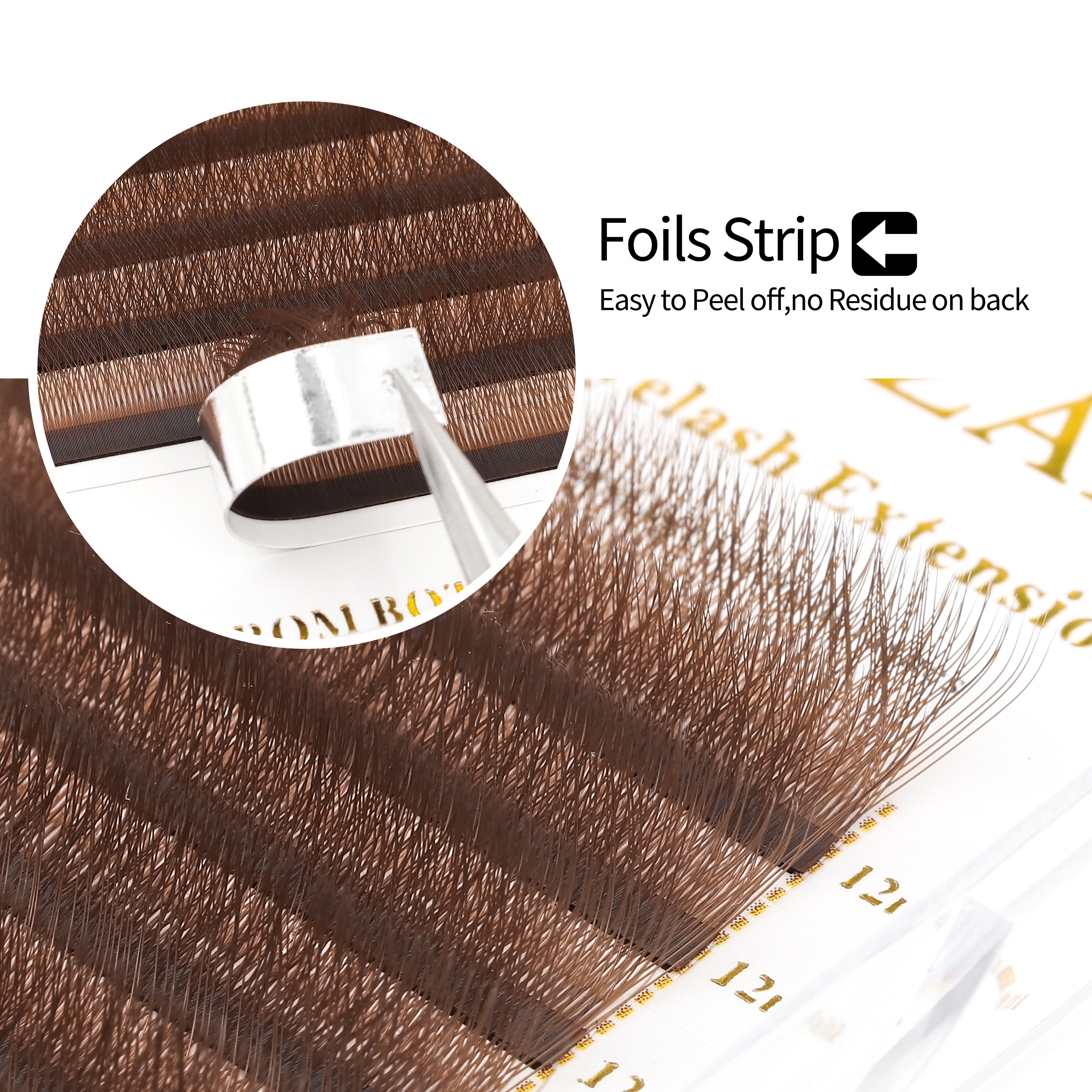 XIUSUZAKI Brown 4D W-Shaped Eyelashes Extensions High Quality Individual Lashes Automatic Flowering Premade Fans Fake Eyelashes