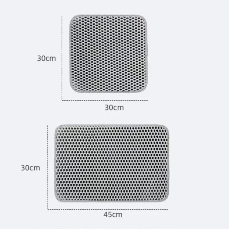 เสื่อครอกแมวห้องน้ําสัตว์เลี้ยงกันน้ํา Double Layer Pet Litter Box Mat Nonslip ทรายแมวล้างทําความสะอาดได้ Pad สัตว์เลี้ยงอุปกรณ์ทําความสะอาด
