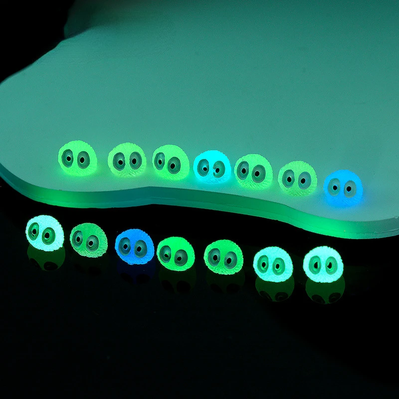 20/30/50/Pz Colorato Luminoso Elfi Polvere Sprite Miniature Sfera Nera Sprite Figurine Incandescente In Miniatura Giardinaggio Decorazione In Vaso