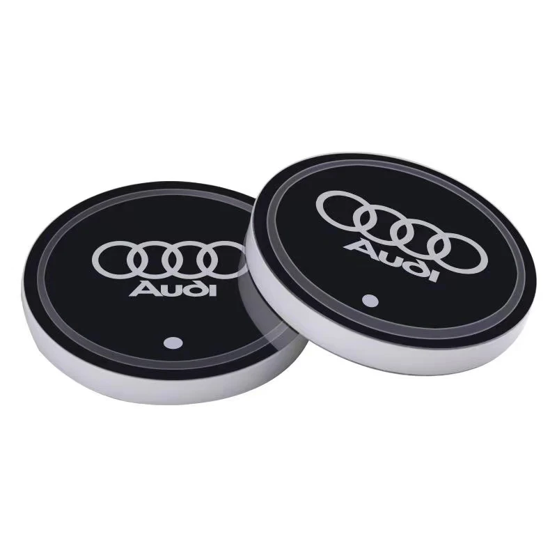 7 farbe LED Auto Tasse Halter Licht Leucht Coaster Wasser Tasse Pad Zubehör Für Audi A3 A4 B8 8P B9 8V B6 A5 B7 A1 A6 C6 Q3 Q5