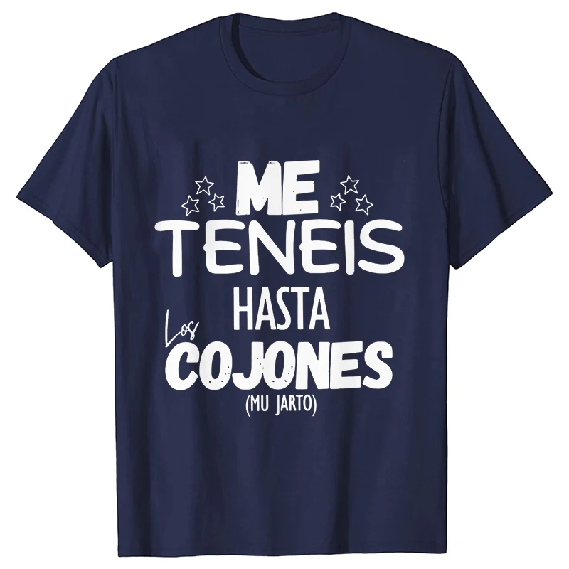 Camisetas divertidas con frases espagnoles para chistes, ropa de calle Unisex suave para mujeres y hombres, camisetas de manga corta