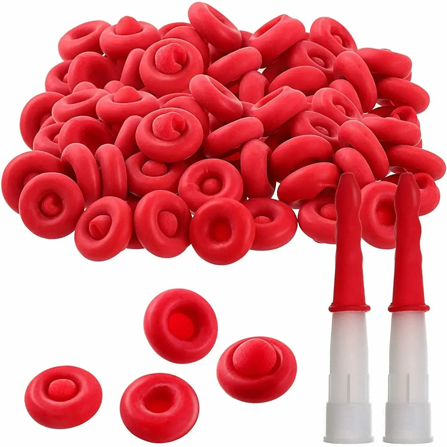20pcs Caulk Cap Glass Glue Tip Sealing Cap Barrel Glue Mouth Protective Cover Caulking Gun Nozzles Cap Red Caulk Saving Cap