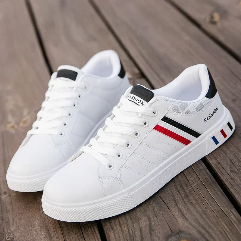 Turnschuhe, Freizeitschuhe, atmungsaktive Schuhe, flache Schnürung, weiße Reiseschuhe für Männer, Tênis Masculino, Turnschuhe für Herren, große Größe 46