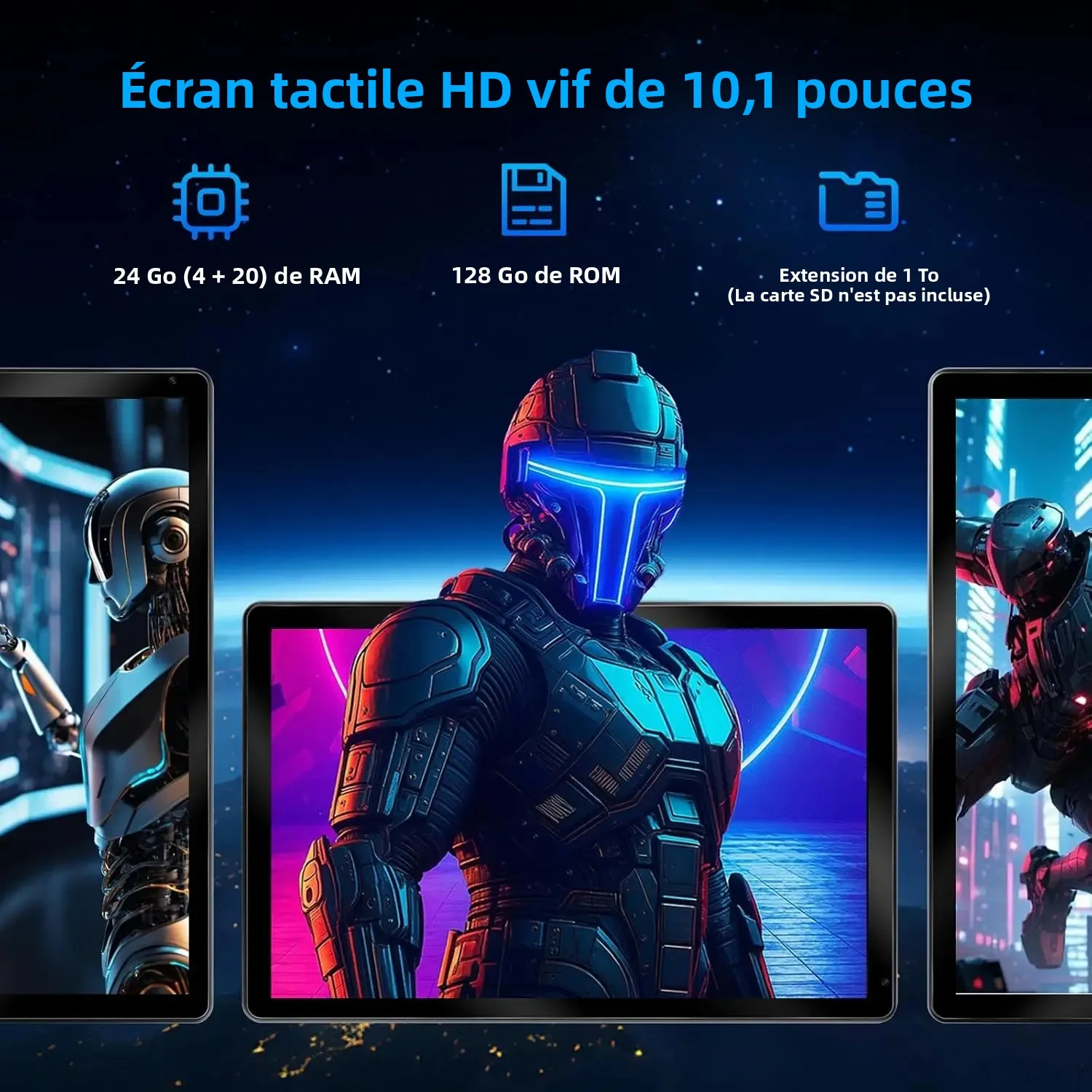 Tablette Android 15 A523, 10 pouces, 8 cœurs, 24 go + 128 go, extension 1 to, WiFi 6, 5mp + 8mp, stylet, clavier, souris, casque, PC, ensemble de coussinets