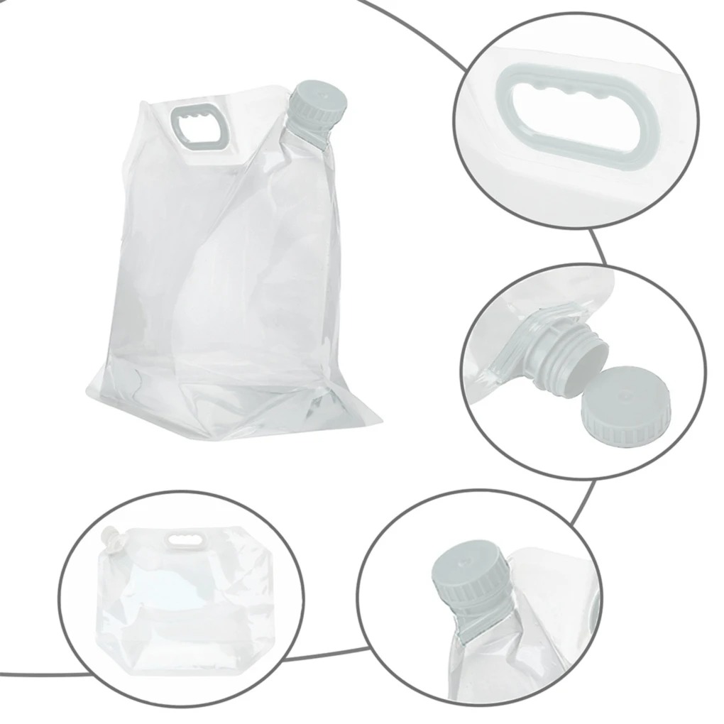 5L Water Bag Folding Portable Sports Storage Container Jug Bottle for Outdoor Travel Camping with Handle Folding Water Bag