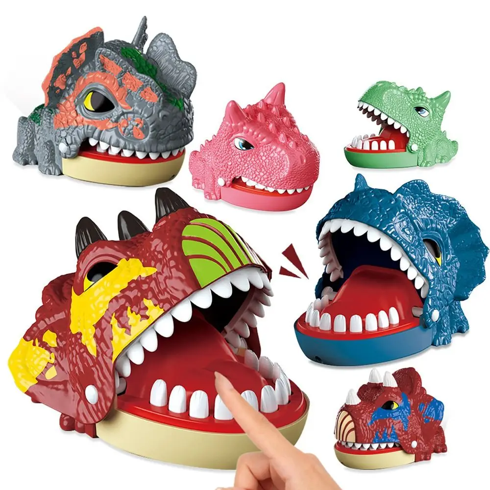 Plastic Bite Finger Toy Funny Random Color Mini Dinosaur Dinosaur Decompression Toy Board Game Kids